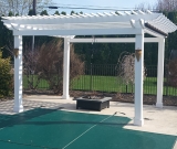 10'x12' White Vinyl Pergola