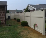 Almond Convex Vinyl Privacy Fence