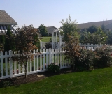 Vinyl Picket Fence and Arbor
